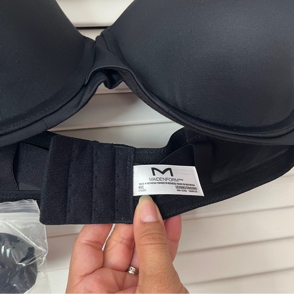 Maidenform Ultimate Stay Put Strapless Underwire Bra black Size 40C NWT - Picture 8 of 9